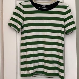 COS green striped tee